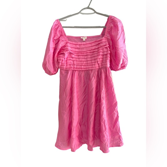 Pink Ruffled Women's Dress - Picture 1 of 5